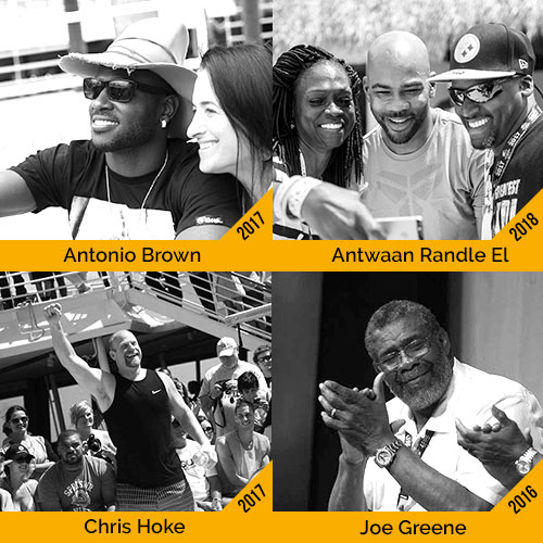 Fans meeting Pittsburgh football legends