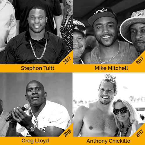 Pittsburgh football legends at past vacation event
